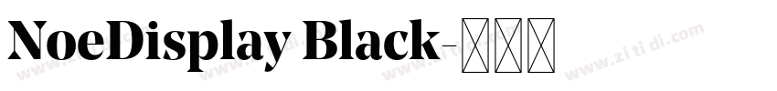 NoeDisplay Black字体转换 NoeDisplay Black字体转换